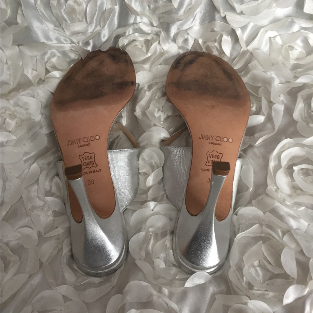 🦋 Jimmy Choo silver sandals / heels - Picture 4 of 5